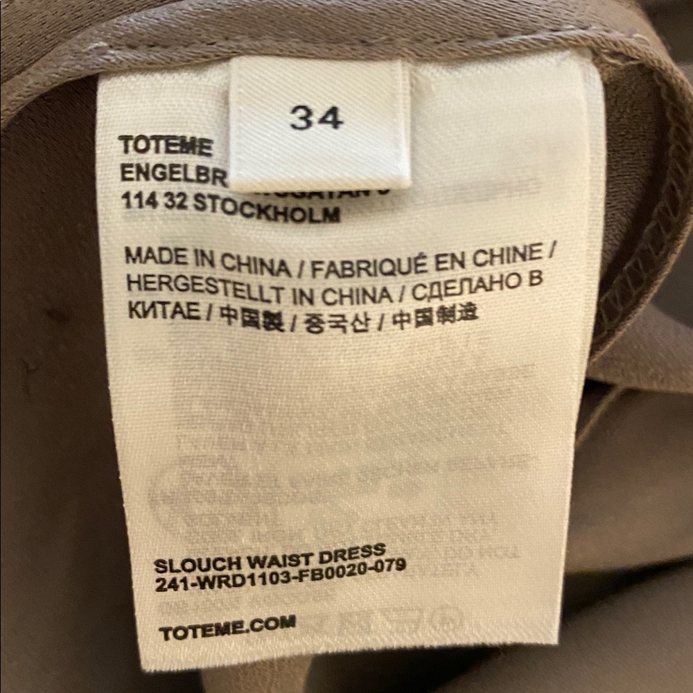 TOTEME SLOUCH WAIST MAXI DRESS 34 LN - Picture 5 of 5